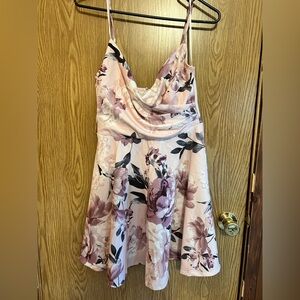 Floral Pink and Purple Dress